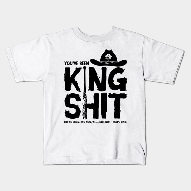 King Shit (black) Kids T-Shirt by andrew_kelly_uk@yahoo.co.uk